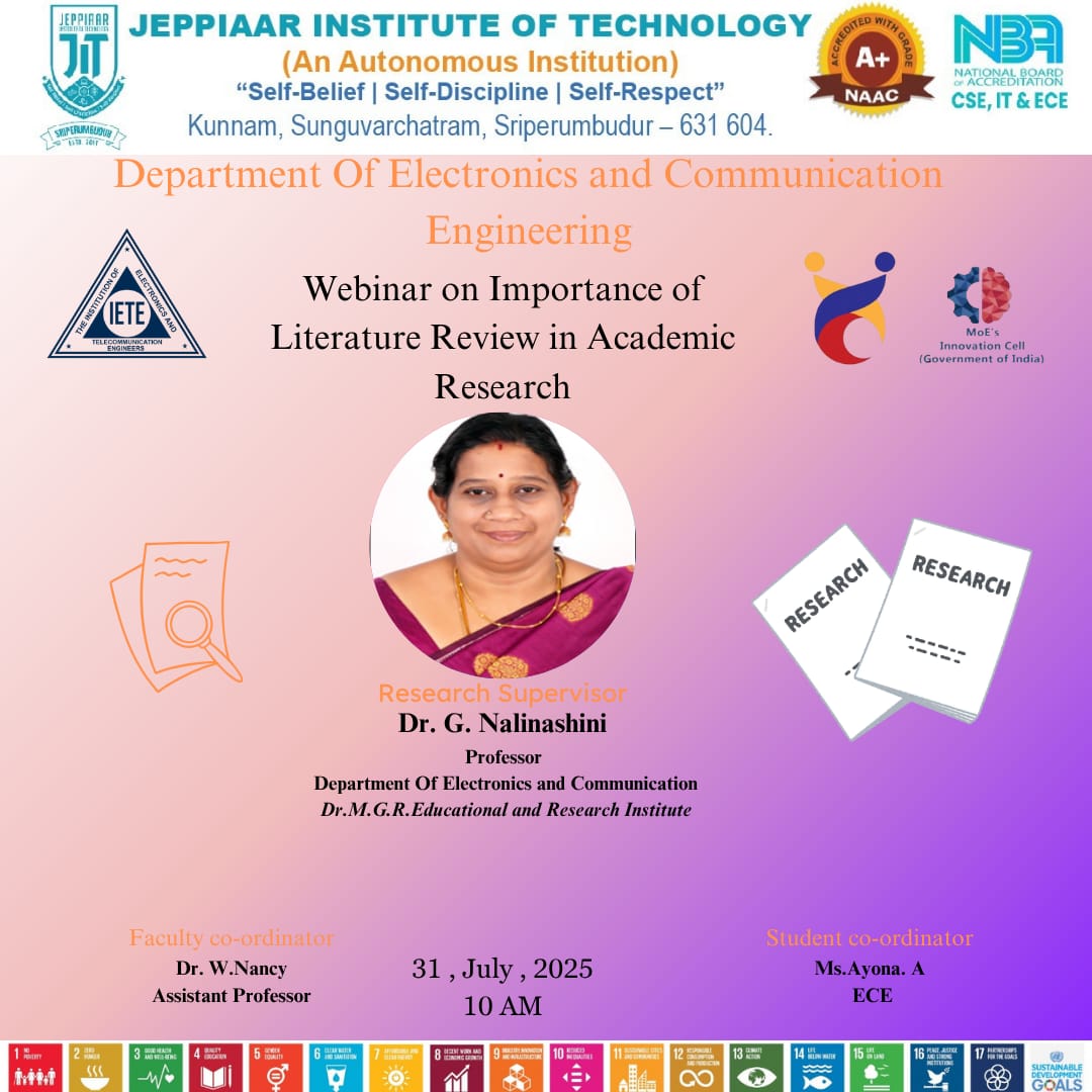 Webinar on Importance of Literature Review in Academic Review