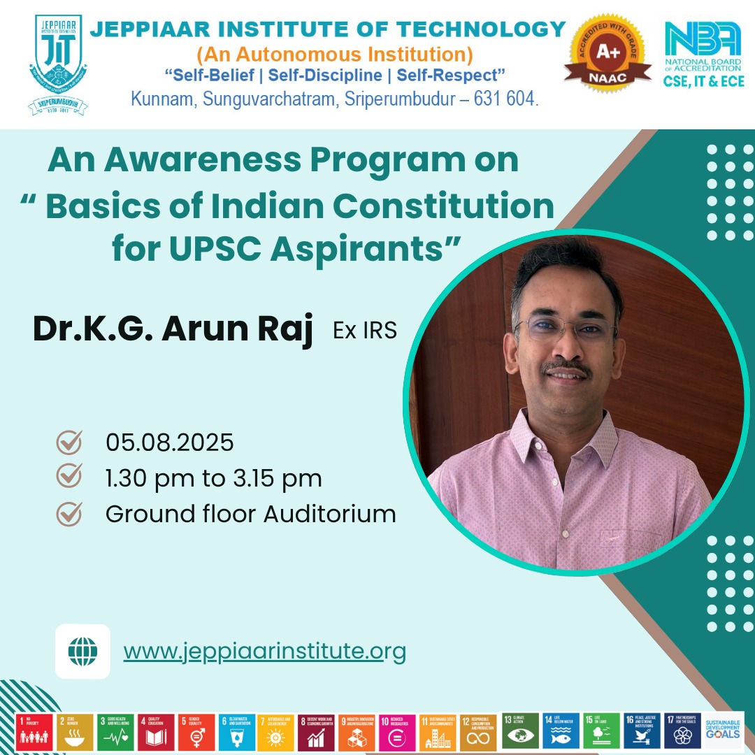 AN AWARENESS PROGRAM ON “BASICS OF INDIAN CONSTITUTION FOR UPSC ASPIRANTS”