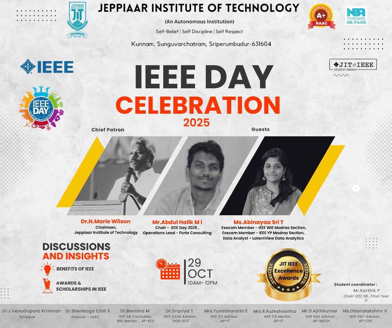 JIT IEEE Day 2025 Celebration & JIT IEEE Excellence Awards