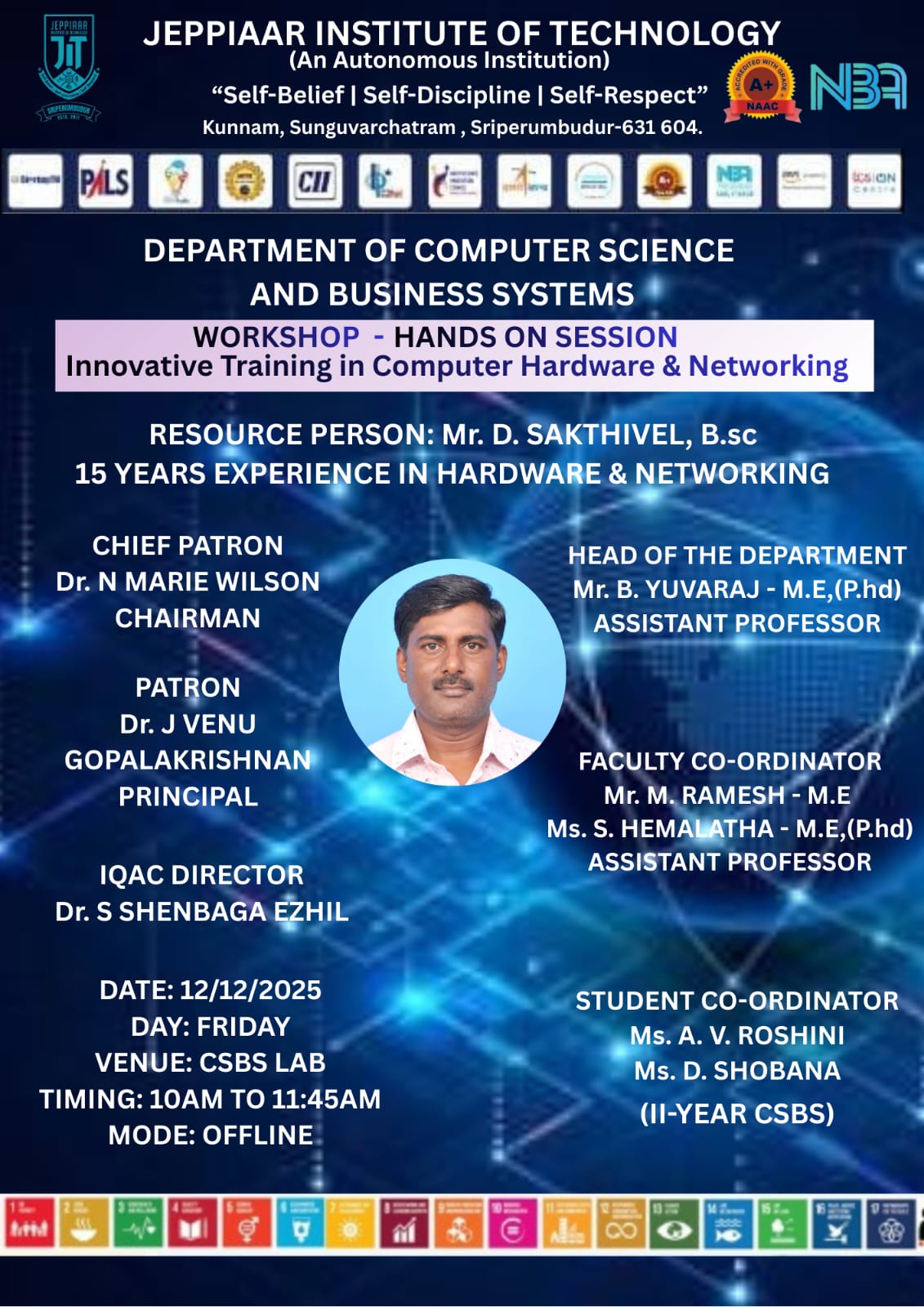 Hands-on Session – Innovative Training in Computer Hardware & Networking @JIT ON 12.12.2025